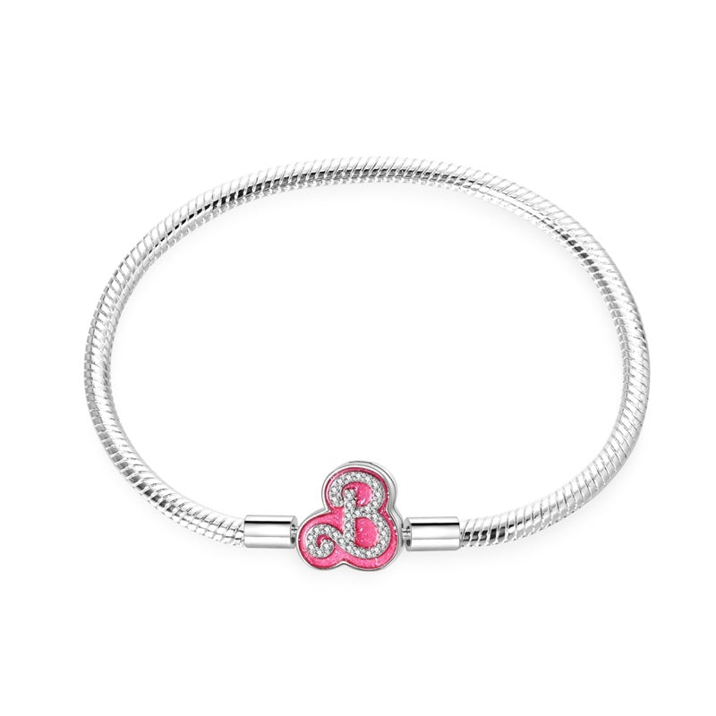 Barbie-Inspired "B" Letter Bracelet