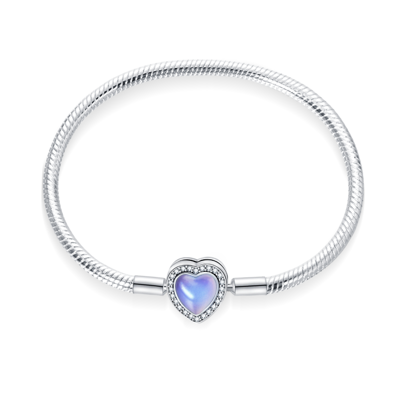 Fluorescent Purple Heart Bracelet