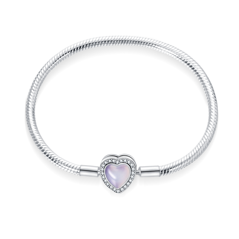 Fluorescent Purple Heart Bracelet