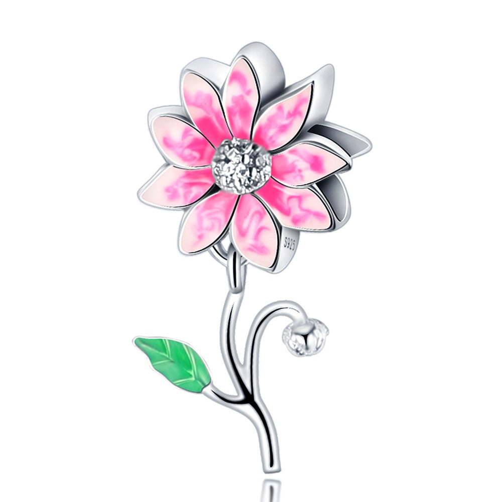 Pink Daisy Charm