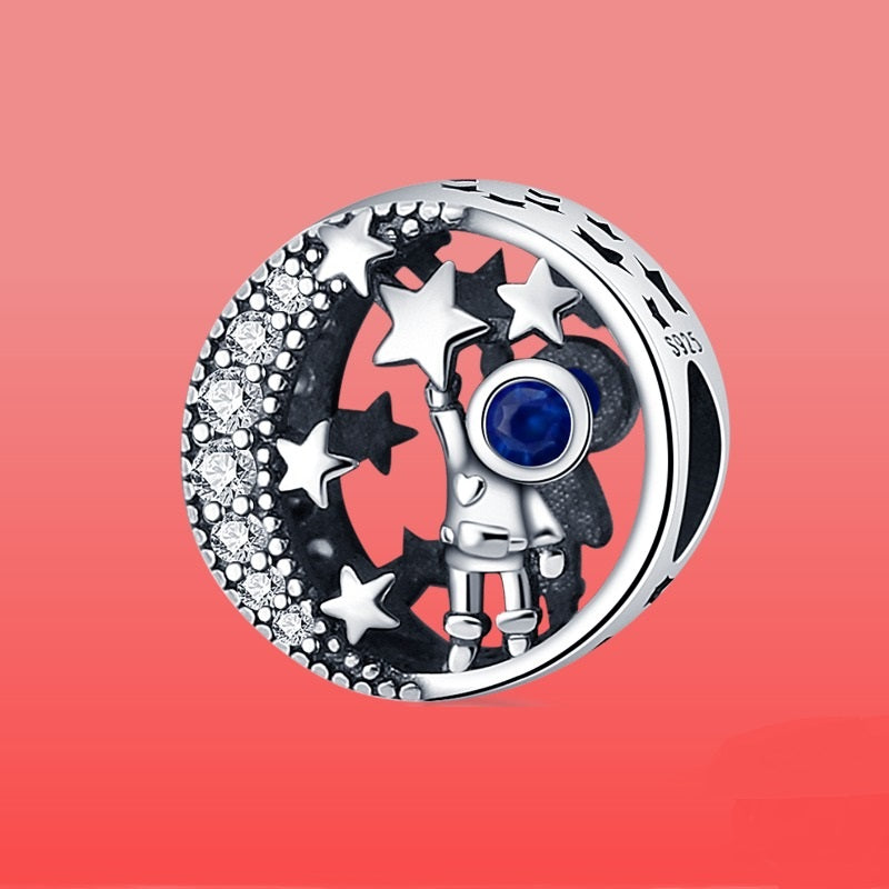 Astronaut & Stars Charm