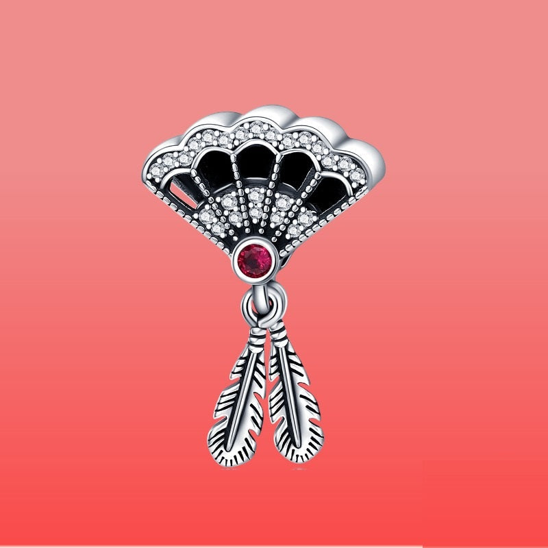 Diamond Fan Charm