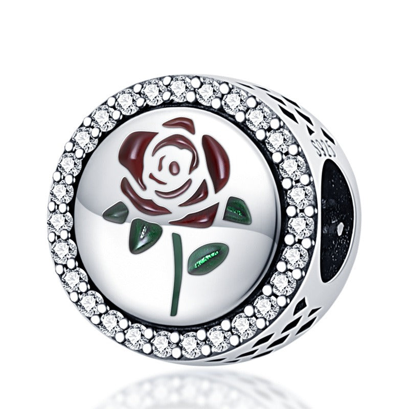 Diamond Rose Charm