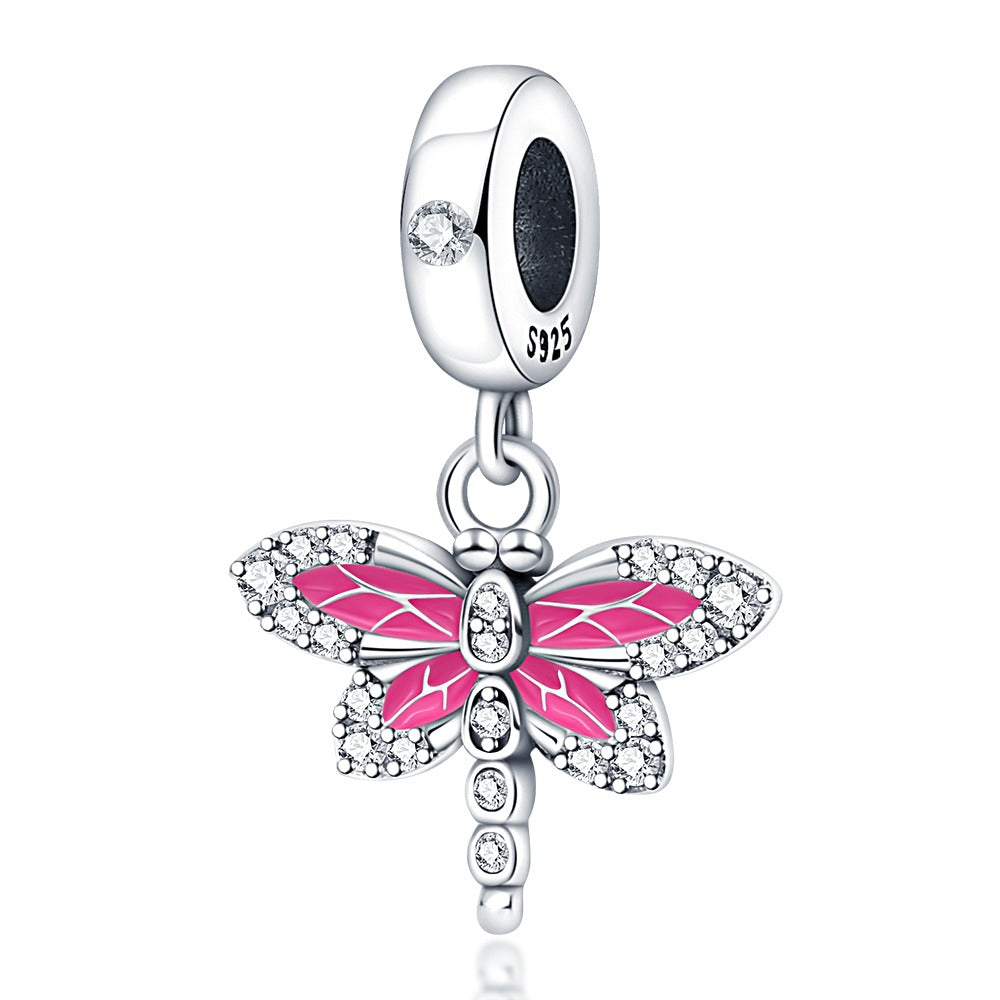 Pink Dragonfly Charm