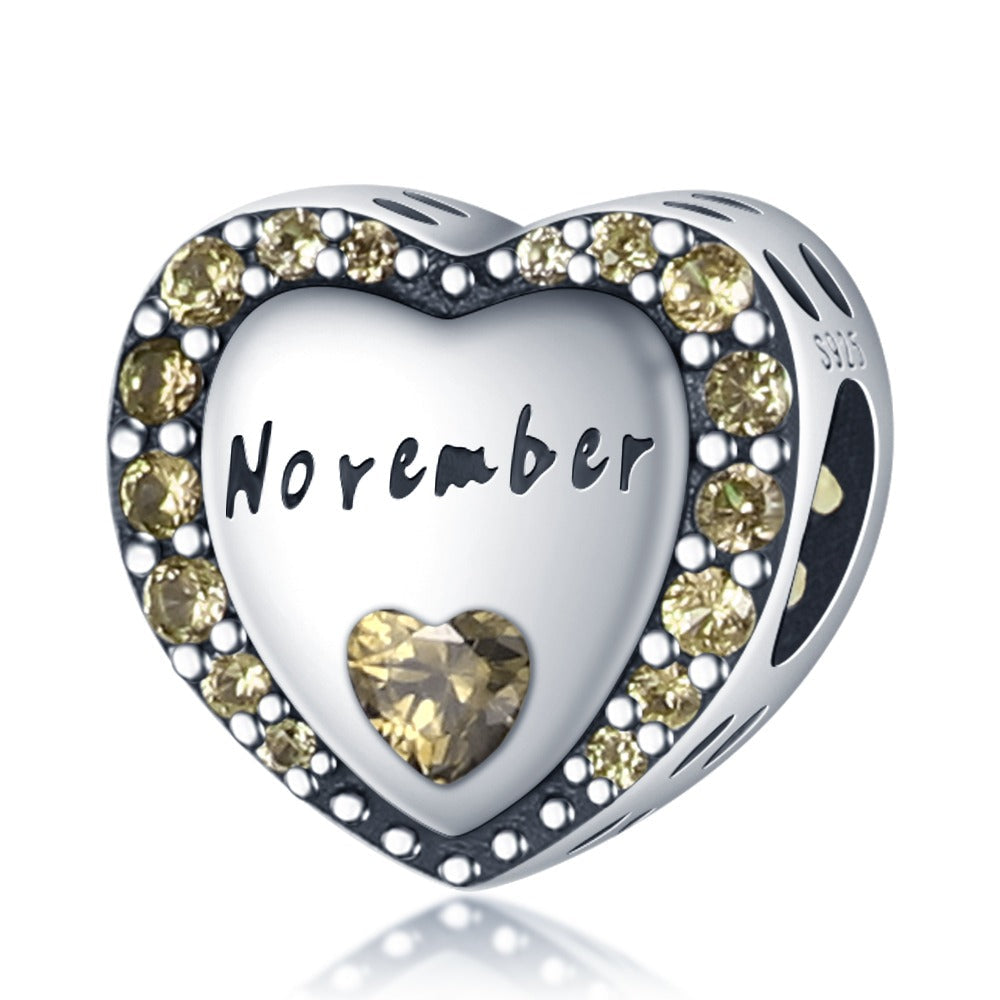 Heart of the Months November Charm