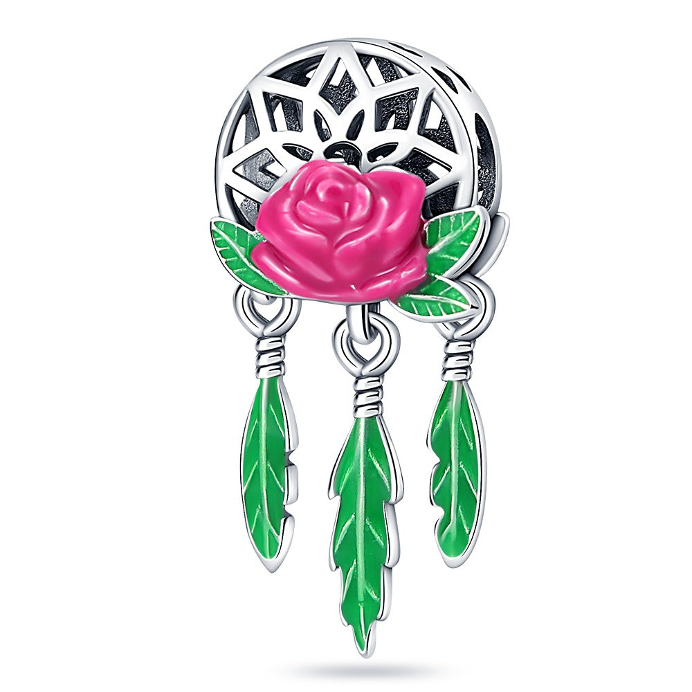 Dreamcatcher Charm With A Rose