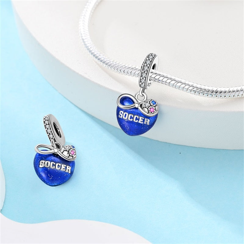 "Soccer Forever" Heart Charm