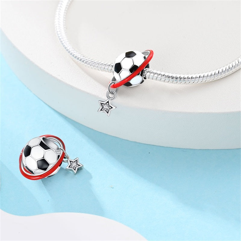 Soccer Ball and Star Charm