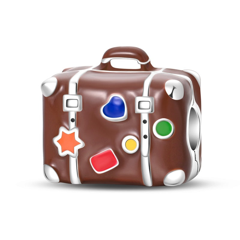 Brown Suitcase Charm