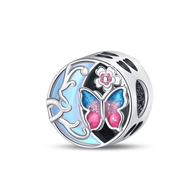 Blue Moon and Butterfly Charm