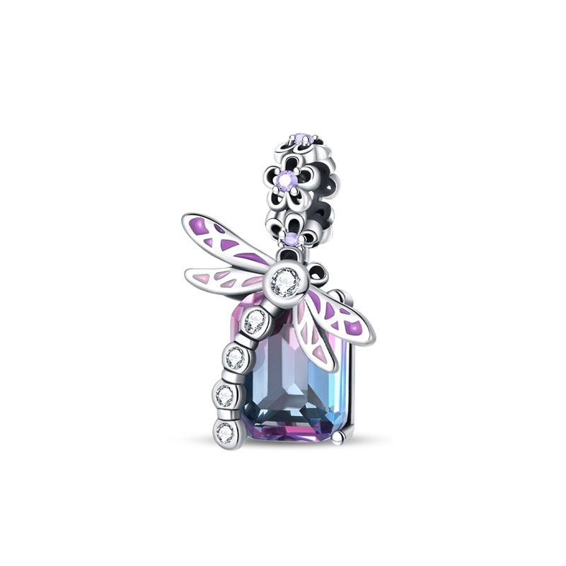 Purple Dragonfly Charm