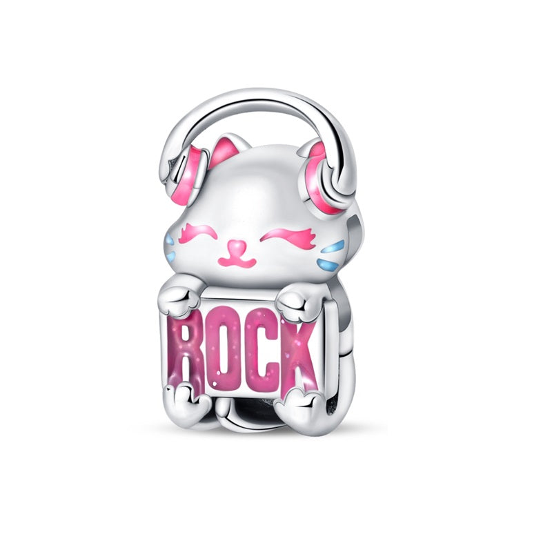 Kitten and Rock Music Charm