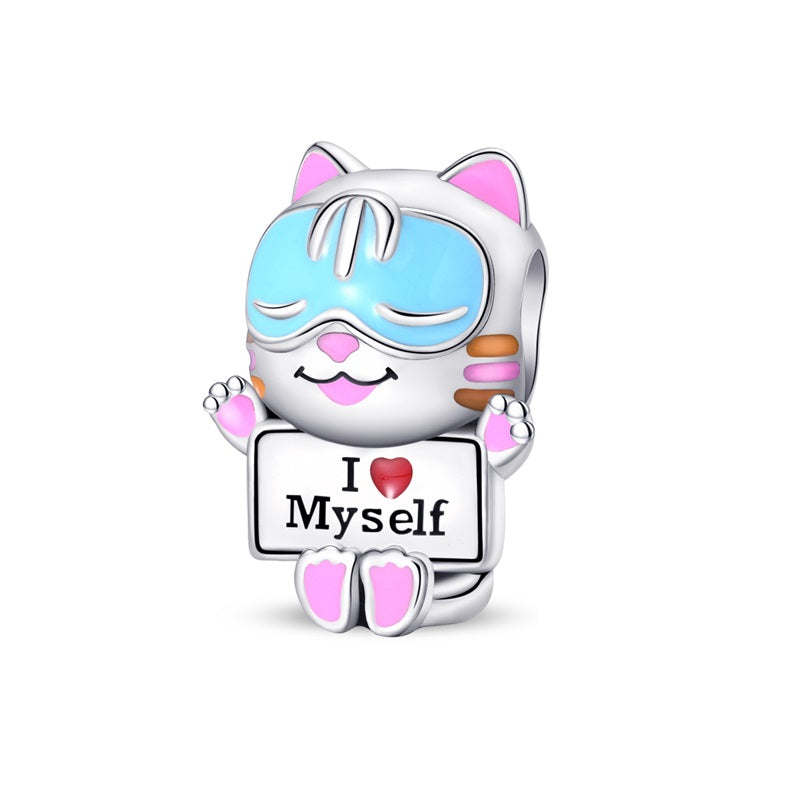 Kitten "I Love Myself" Charm