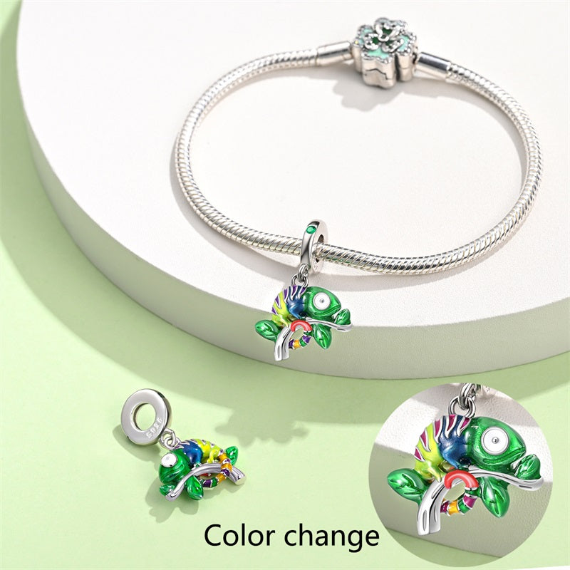 Fluorescent Multicolored Chameleon Charm