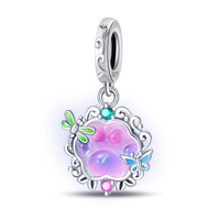 Thumbnail for Fluorescent Pet Paw, Dragonfly, and Butterfly Charm