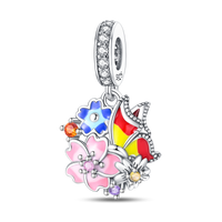 Thumbnail for Butterfly and Flower Bouquet Charm