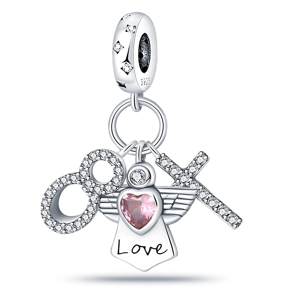 "Eternal Love with Wings" Charm