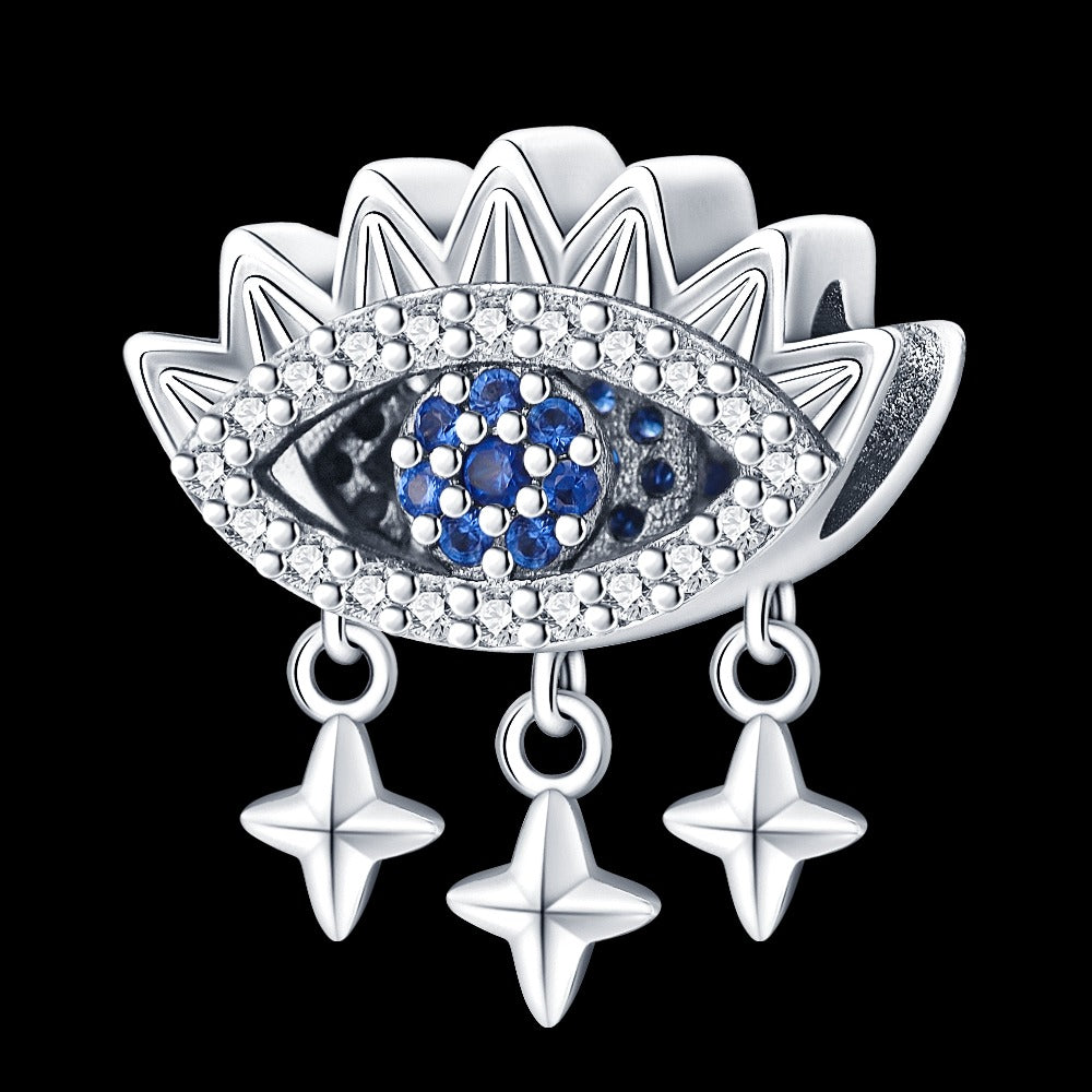 Evil Eye & Diamond Stars Charm