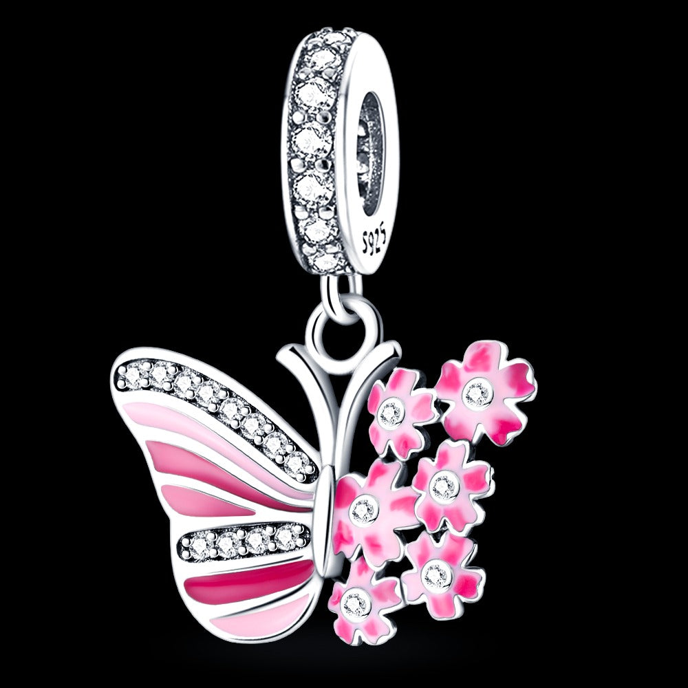 Floral Butterfly Charm