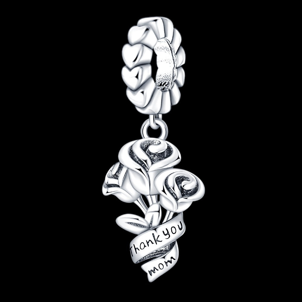 "Thank You Mom" Rose Charm