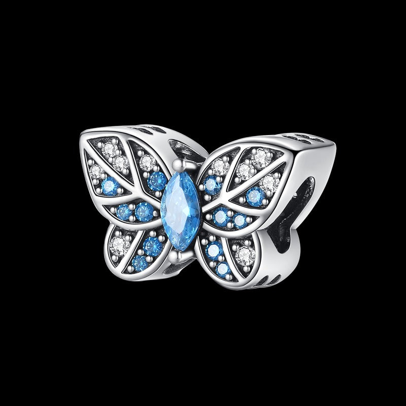 Blue Diamond Butterfly Charm