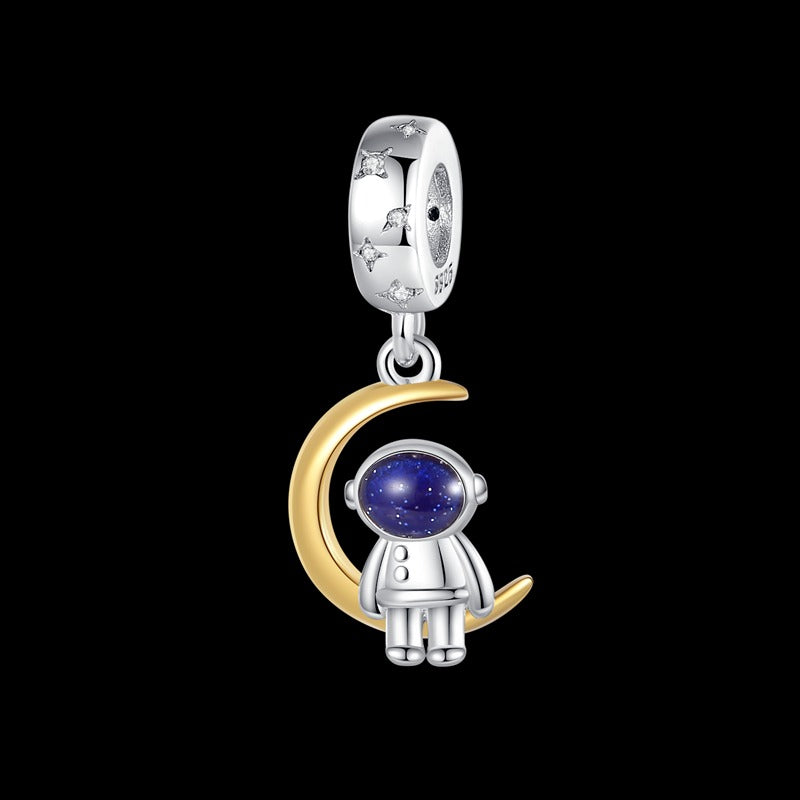 Half Moon and Astronaut Charm