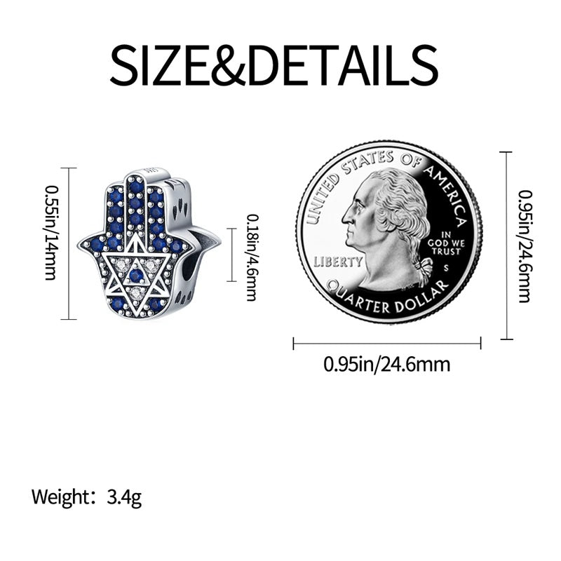 Hamsa Hand with Star Charm