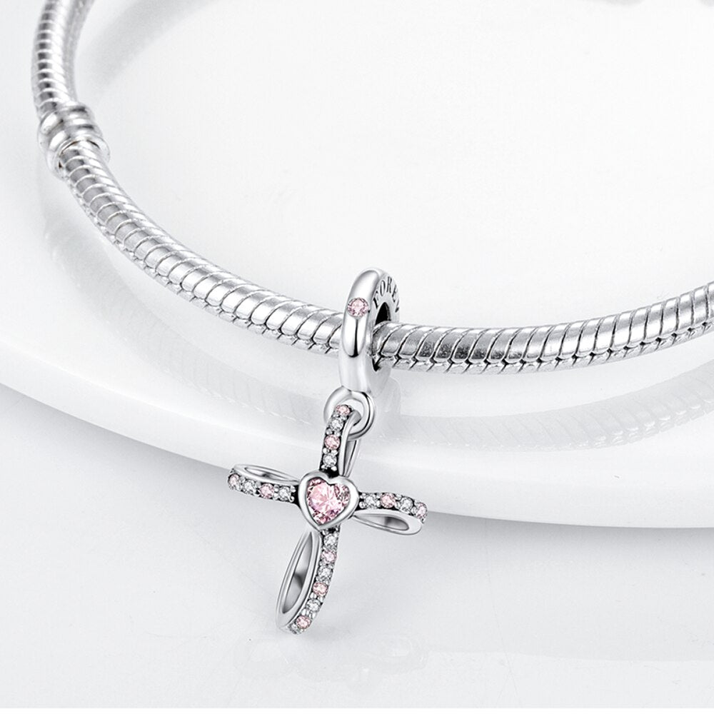 Diamond Cross Charm