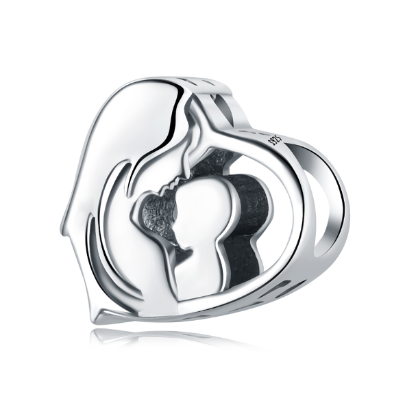 Mother and Child Heart Charm