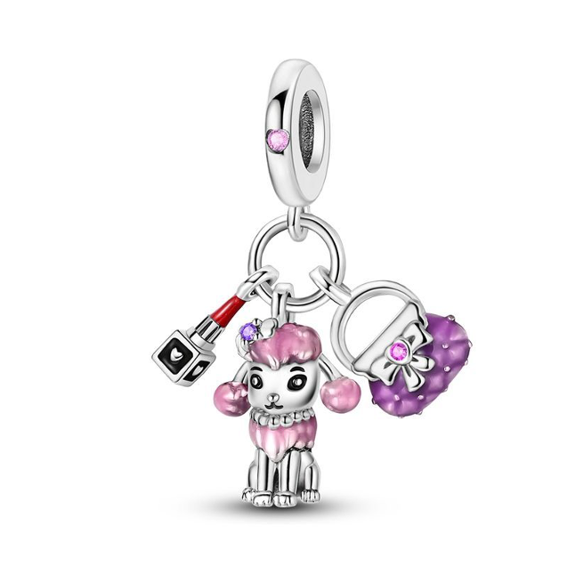 French Poodle and Handbag Charm