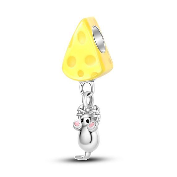 Mouse and Cheese Charm