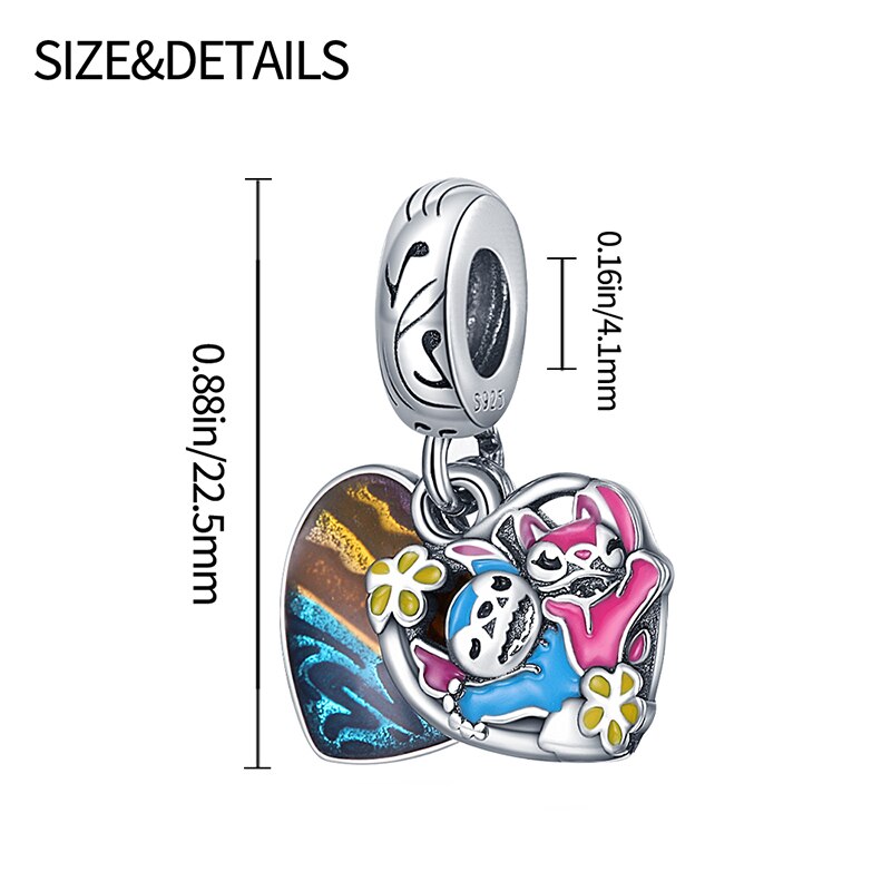 Stitch & Angel Charm