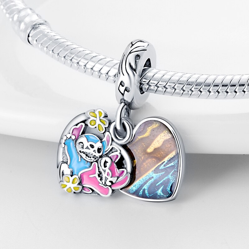 Stitch & Angel Charm