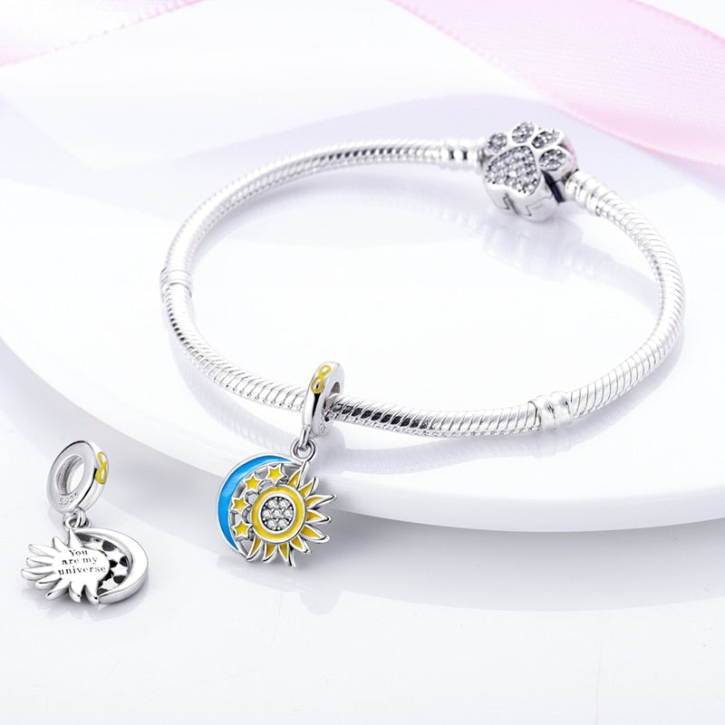 Celestial Sun & Moon Diamond-Studded Charm