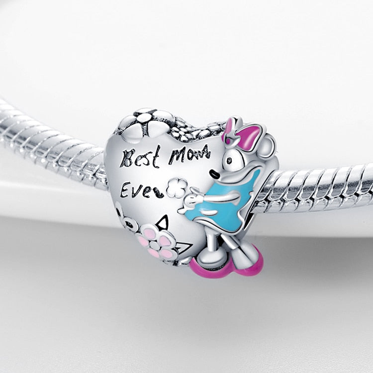 Minnie Mouse Heart Charm