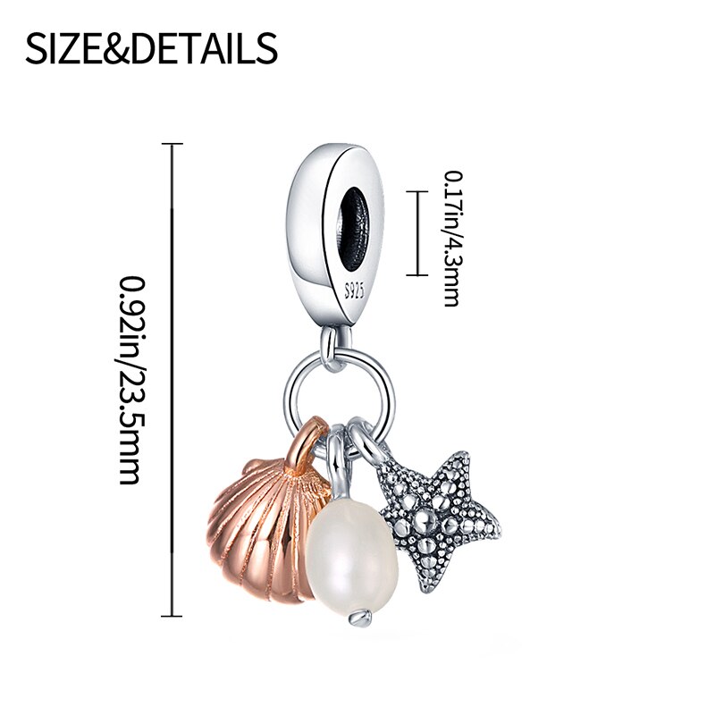 Seashell with Pearl Charm