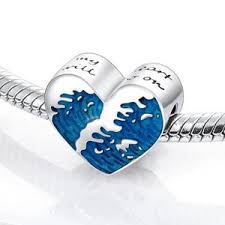 Ocean Love Heart Charm