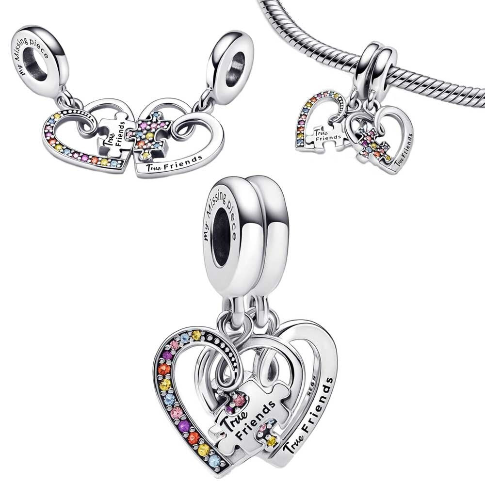 Best Friends Heart Charm