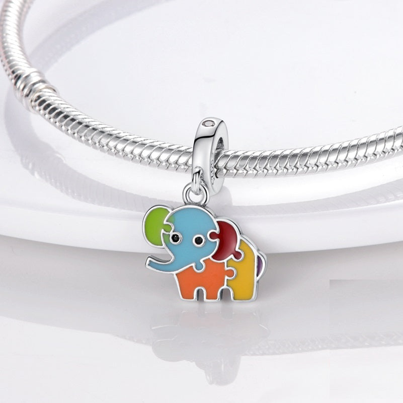 Elephant Puzzle Charm