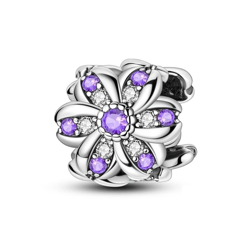 Purple Summer Flower Charm