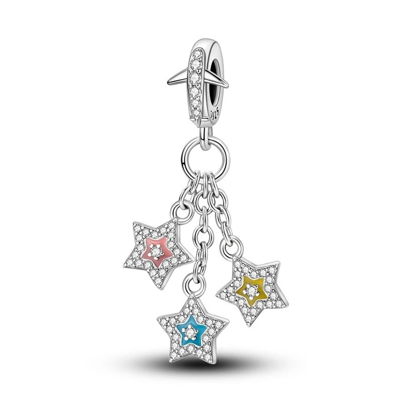 Colorful Hanging Stars Charm