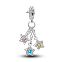 Thumbnail for Colorful Hanging Stars Charm