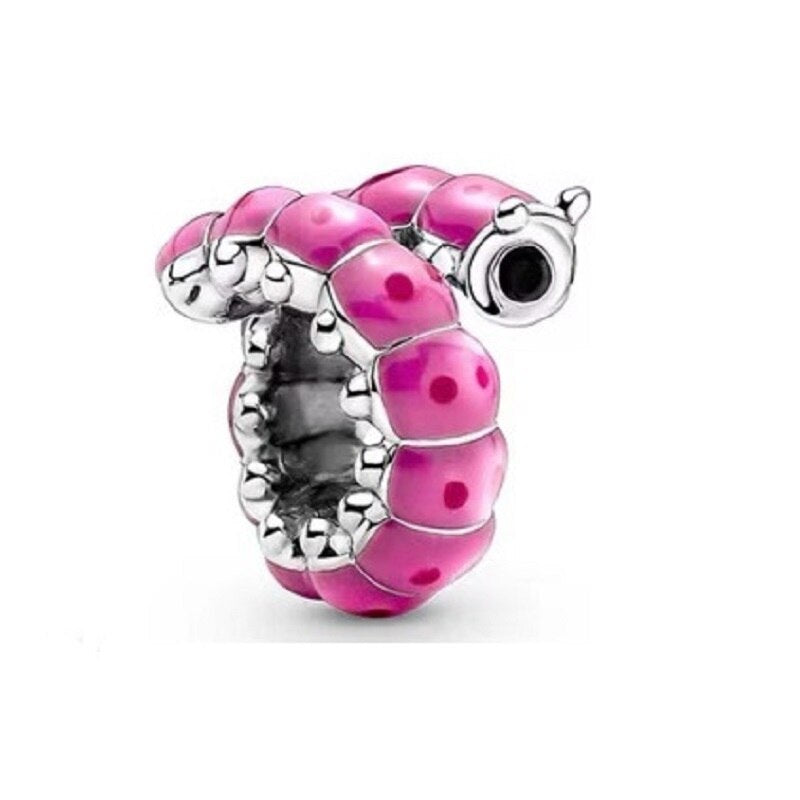 Pink Caterpillar Charm