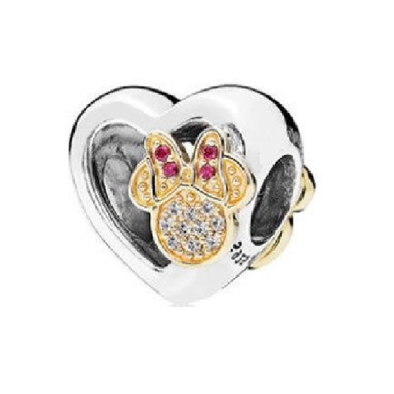 Minnie Mouse Heart Charm