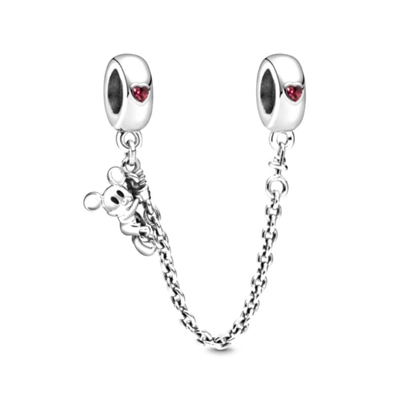 Silver Mickey Mouse Safety Chain