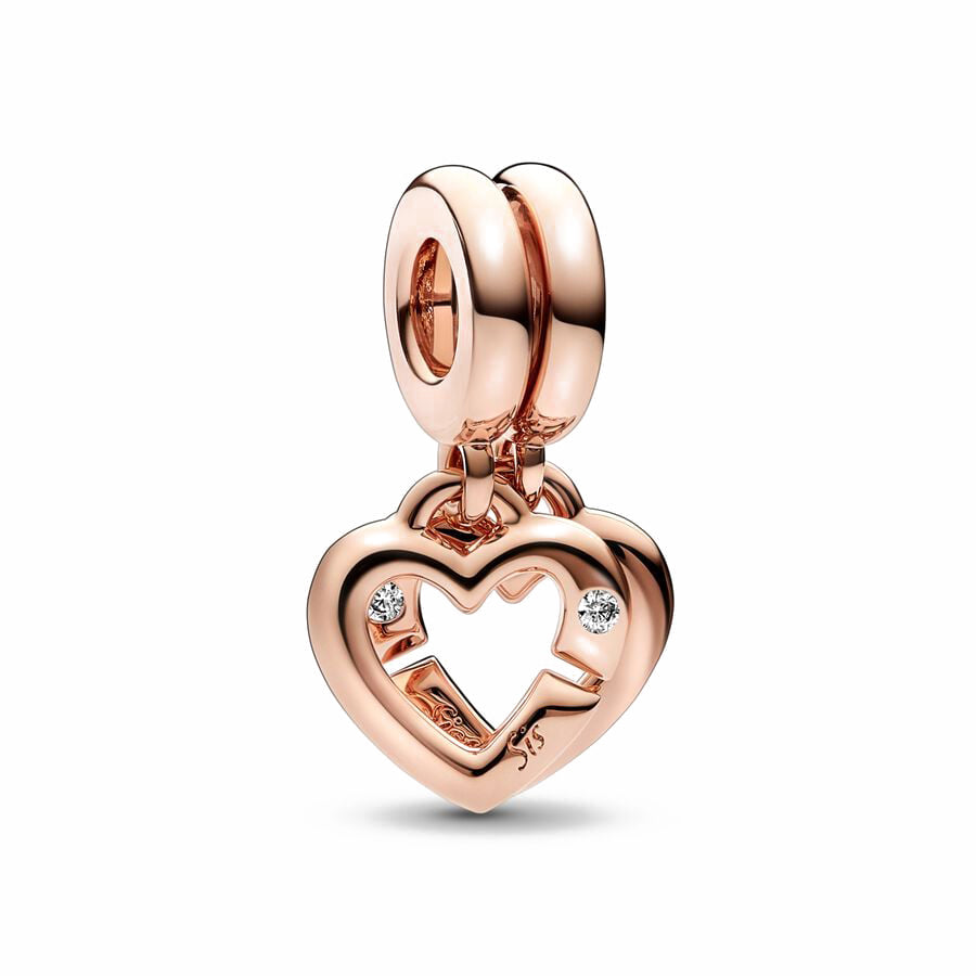 Sister Double Heart Charm