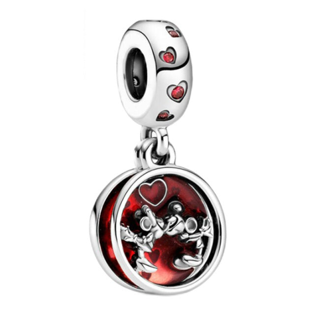 Mickey and Minnie Kiss Charm