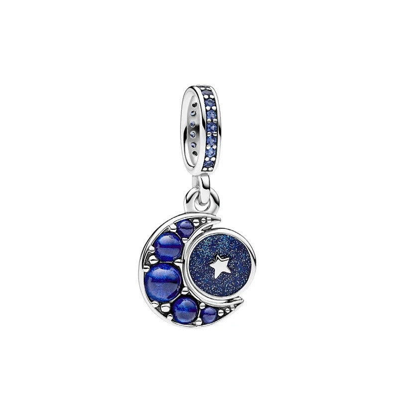 Blue Moon and Star Charm