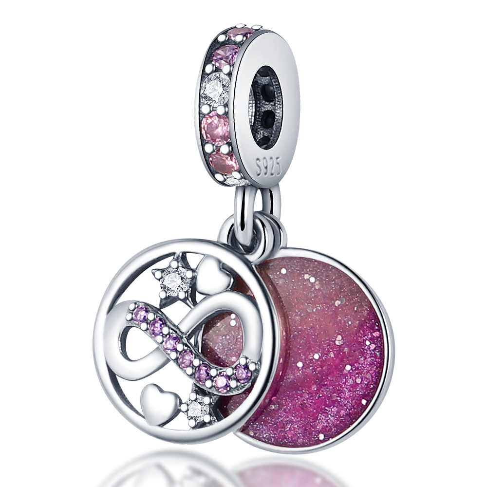 Starry Pink Infinity Charm