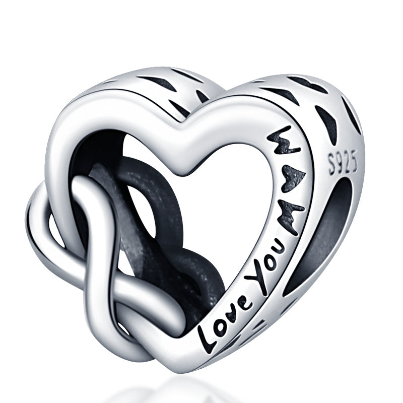 Heart & Infinity 'I Love You Mom' Charm